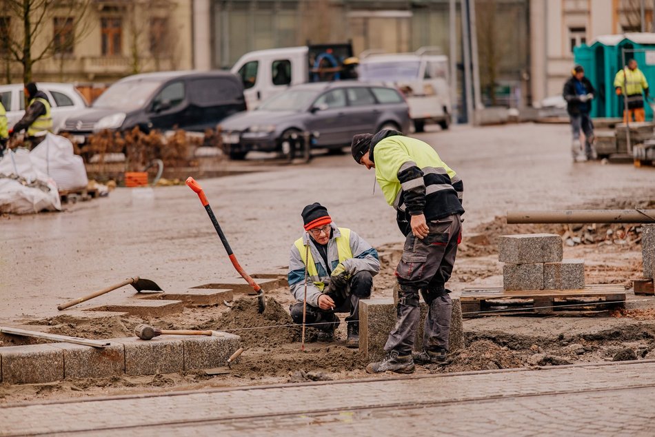 Plac Wolności w remoncie