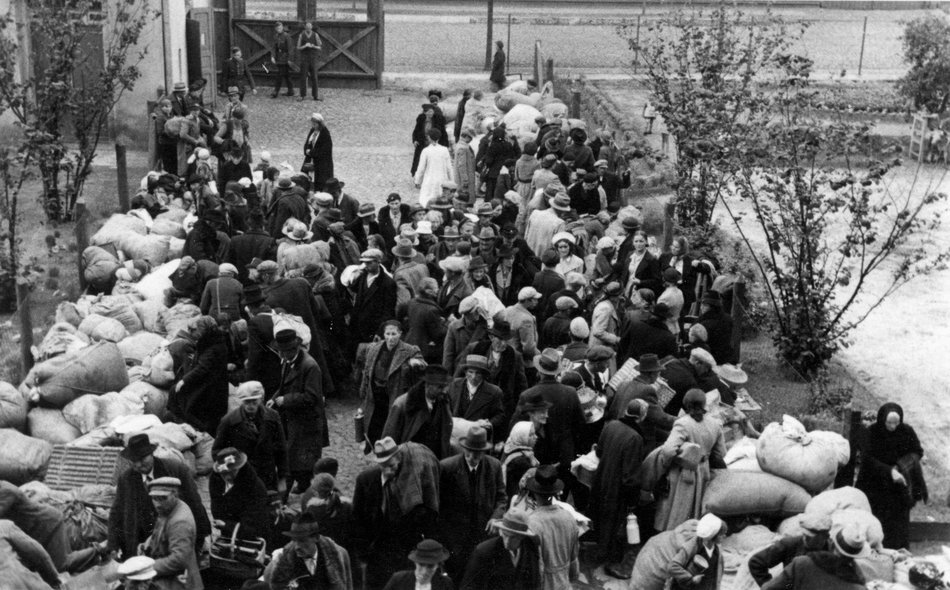 Zdjęcie z obozu przejściowego przy ul. Łąkowej 