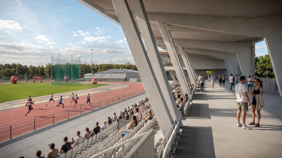 Nowe trybuny stadionu AZS? Tak może wyglądać nowa konstrukcja na Lumumbowie