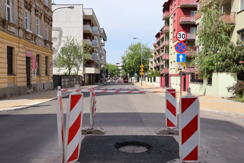 prace remontowe na ulicy Struga