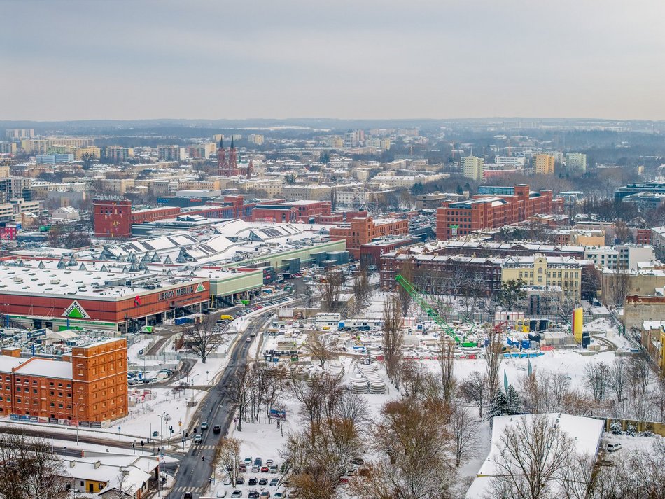 Tunel pod Łodzią. Budowa stacji Łódź Polesie postępuje mimo srogiej zimy