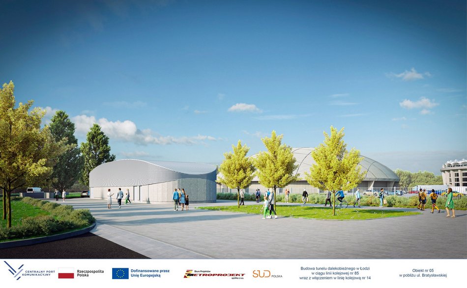 Obiekty naziemne nad tunelem KDP w Łodzi
