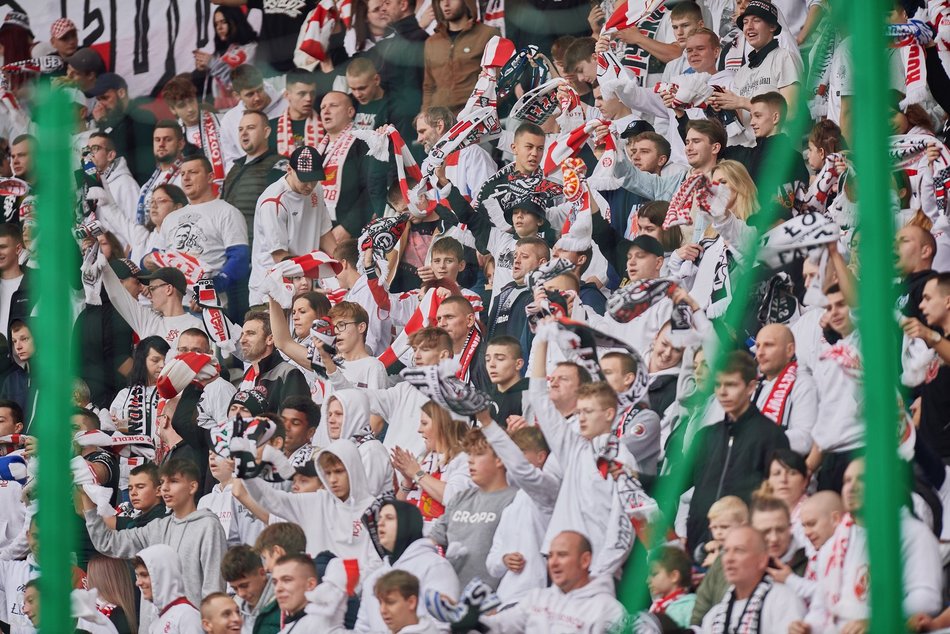 Kibice na meczu ŁKS Łódź - Arka Gdynia