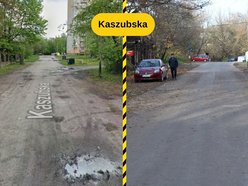 Łódź. Ulica Kaszubska w Łodzi przed i po remoncie