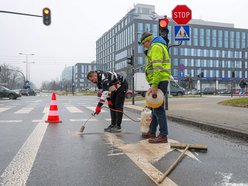 Skrzyżowanie ul. Milionowej i al. Śmigłego-Rydza w Łodzi