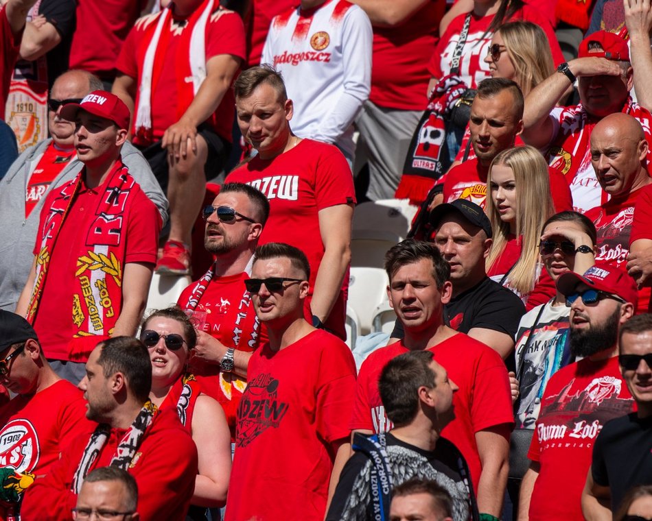 Kibice na meczu Widzew Łódź - Zagłębie Lubin