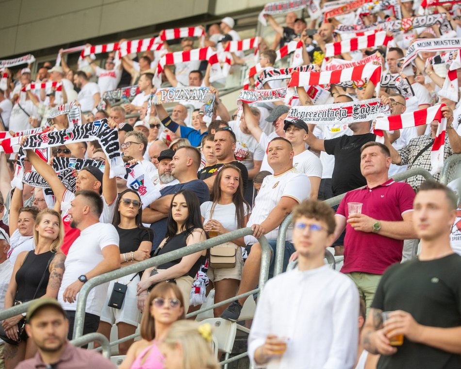Kibice na meczu ŁKS Łódź - Pogoń Szczecin