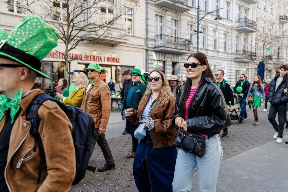 Zielona parada przeszła Piotrkowską! Tłumy świętują z okazji Dnia Świętego Patryka