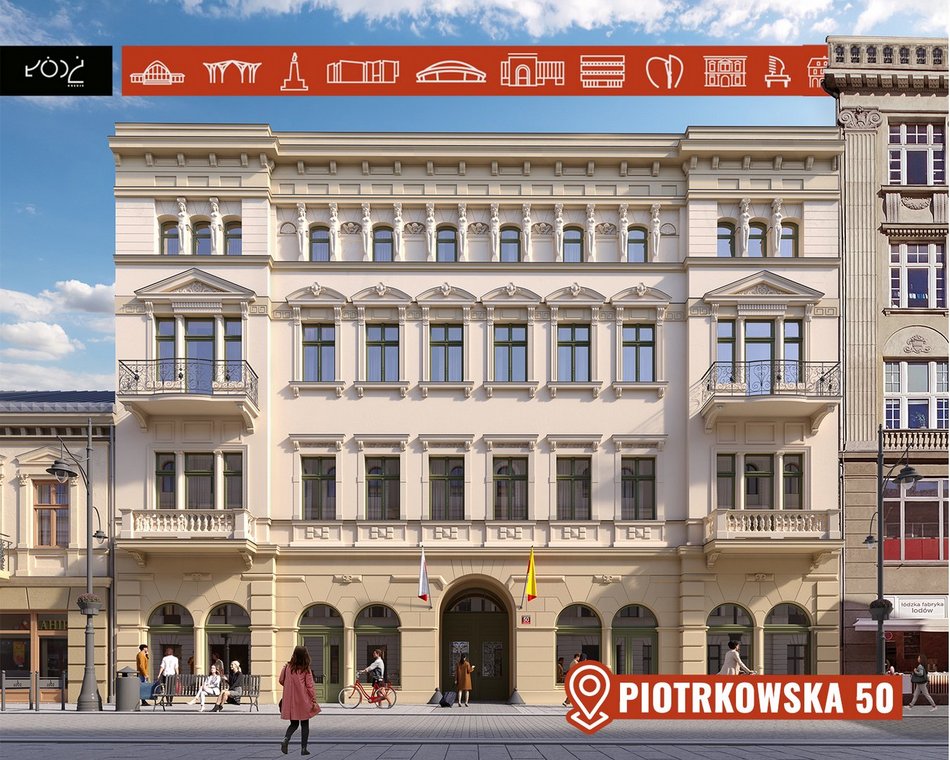 Łódź. Kamienica przy ul. Piotrkowskiej 50 w Łodzi