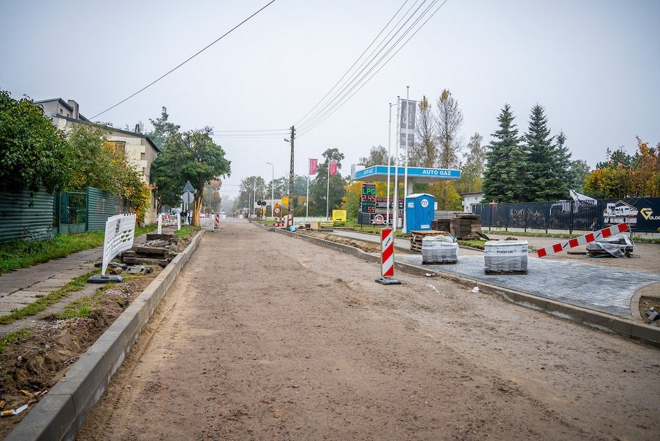 Remont Tuszyńskiej w Łodzi. Widać już nową podbudowę