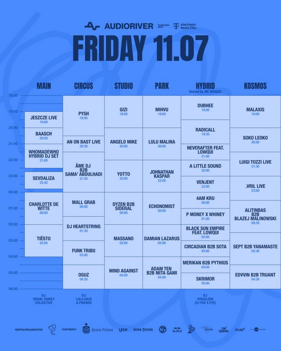 Łódź. Audioriver 2025 w Łodzi - piątek, 11 lipca