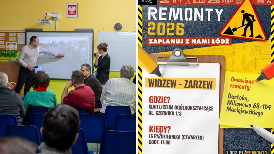 Łódź. Remonty ulic na Widzewie w Łodzi. Przyjdź na spotkanie i podziel się swoimi pomysłami