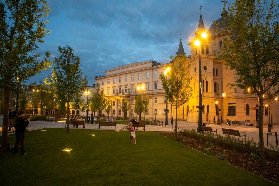 Zielony plac Wolności zachwyca łodzian