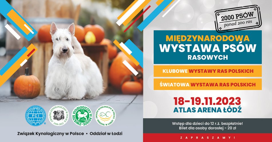 Międzynarodowa Wystawa Psów Rasowych w Łodzi. Atlas Arena ugości 2000 psów z ponad 200 ras