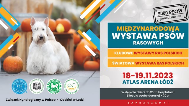 Międzynarodowa Wystawa Psów Rasowych w Łodzi. Atlas Arena ugości 2000 psów z ponad 200 ras