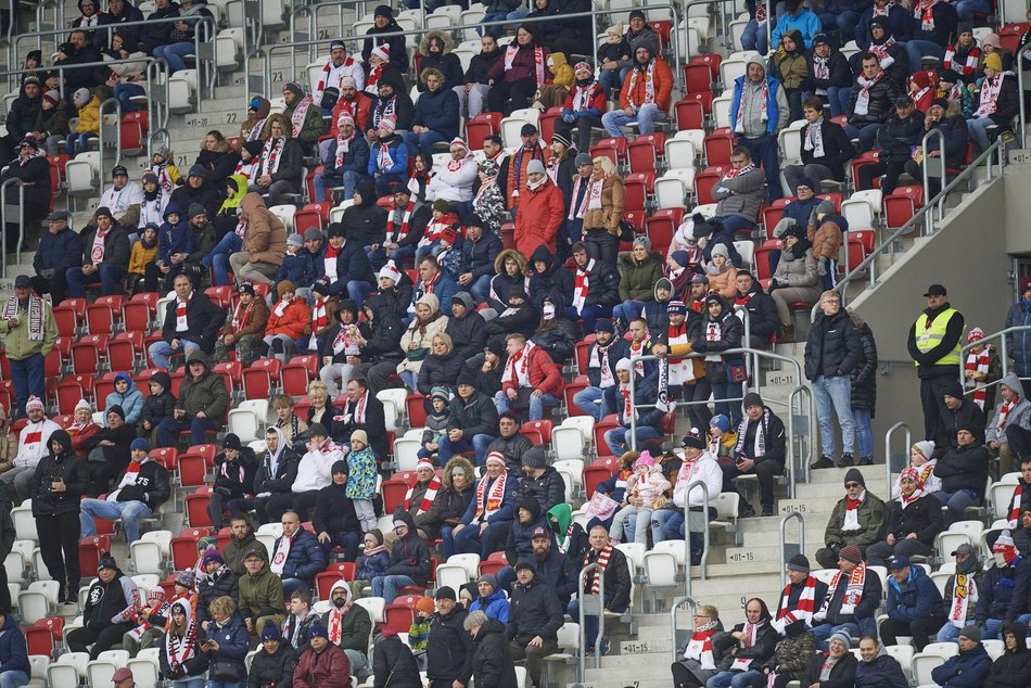 Kibice na meczu ŁKS Łódź - Chojniczanka Chojnice