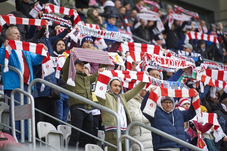 Kibice na meczu ŁKS Łódź - Chojniczanka Chojnice