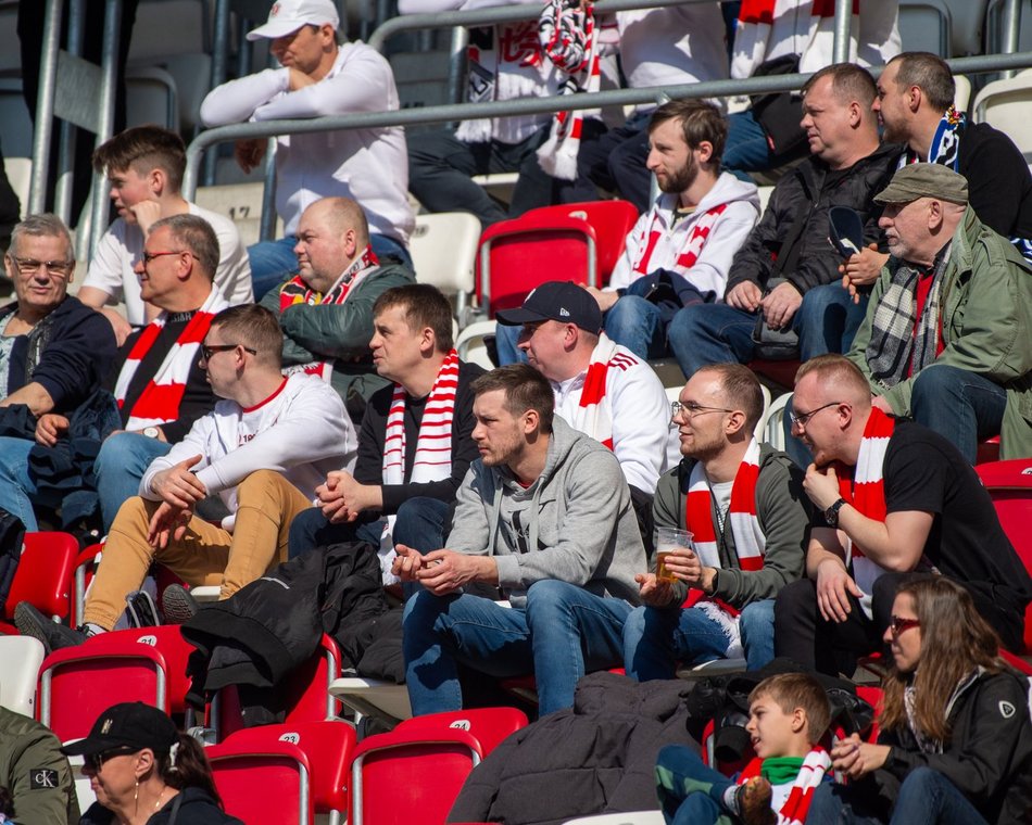 Kibice podczas meczu ŁKS Łódź - Puszcza Niepołomice