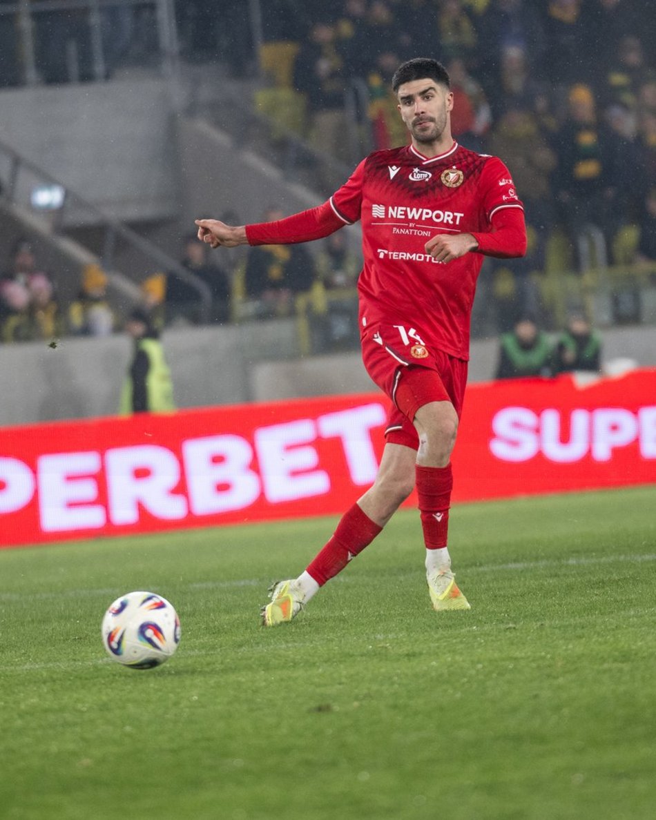 Łódź. Piłkarz Widzewa Łódź