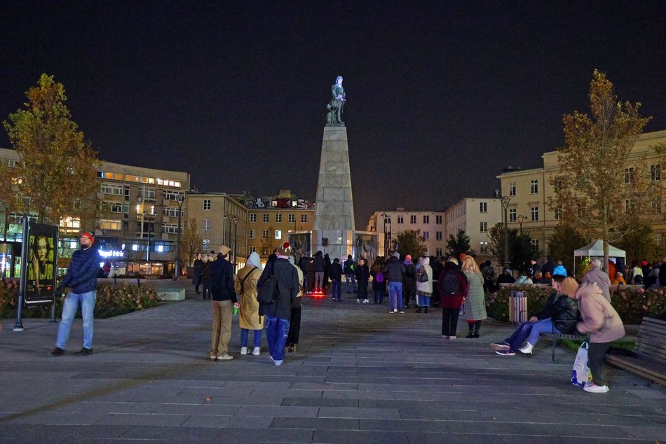 Projekcja na placu Wolności