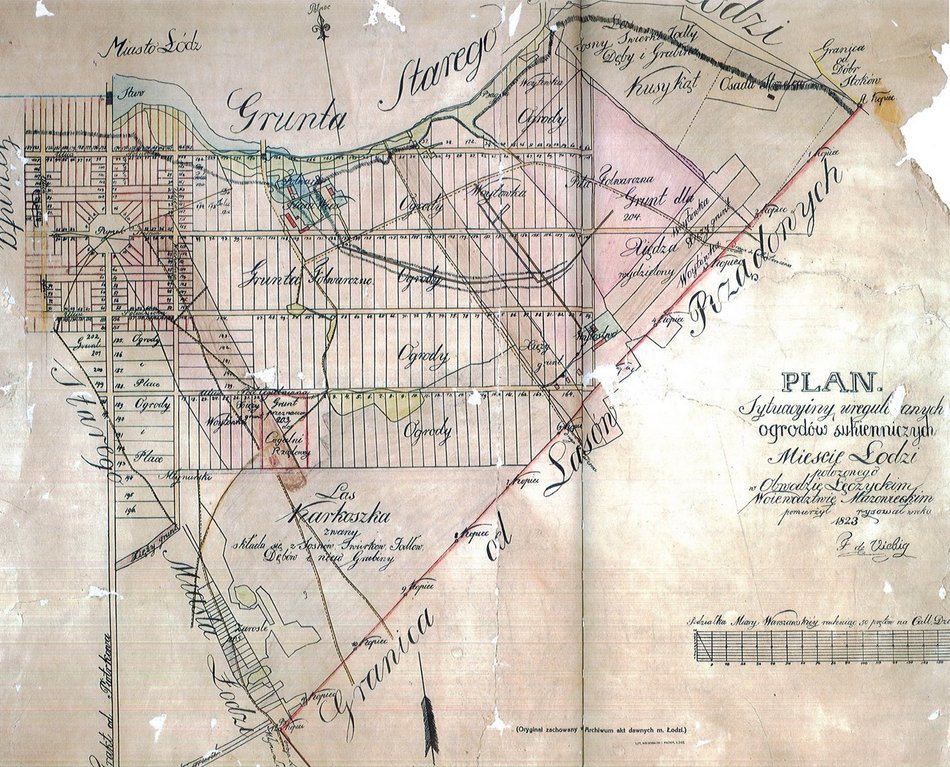 Łódź. Mapa Rembielińskiego