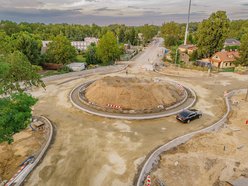 Wielki remont Szczecińskiej w Łodzi. Widać już rondo przy Rąbieńskiej