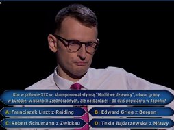 Tomasz Orzechowski w "Milionerach" TVN 