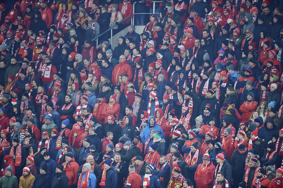 Kibice na meczu Widzewa Łódź - Pogoń Szczecin