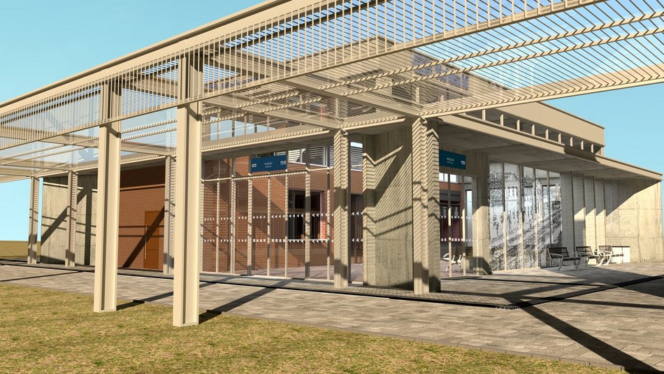 Nowy dworzec w Koluszkach - wizualizacja