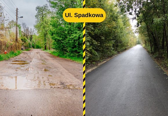 Łódź. Ulica Spadkowa w Łodzi