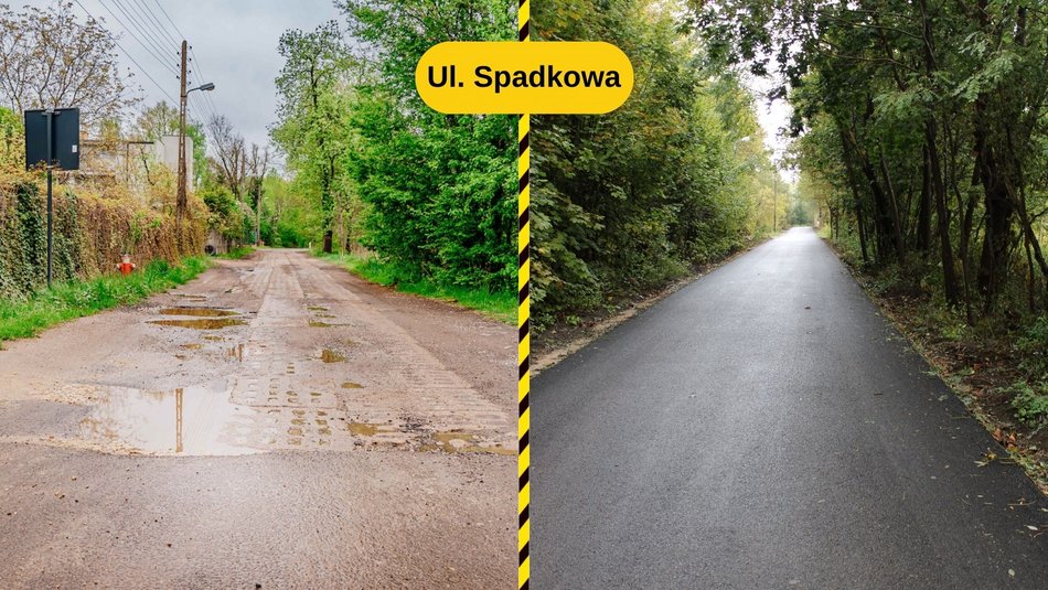 Łódź. Ulica Spadkowa w Łodzi