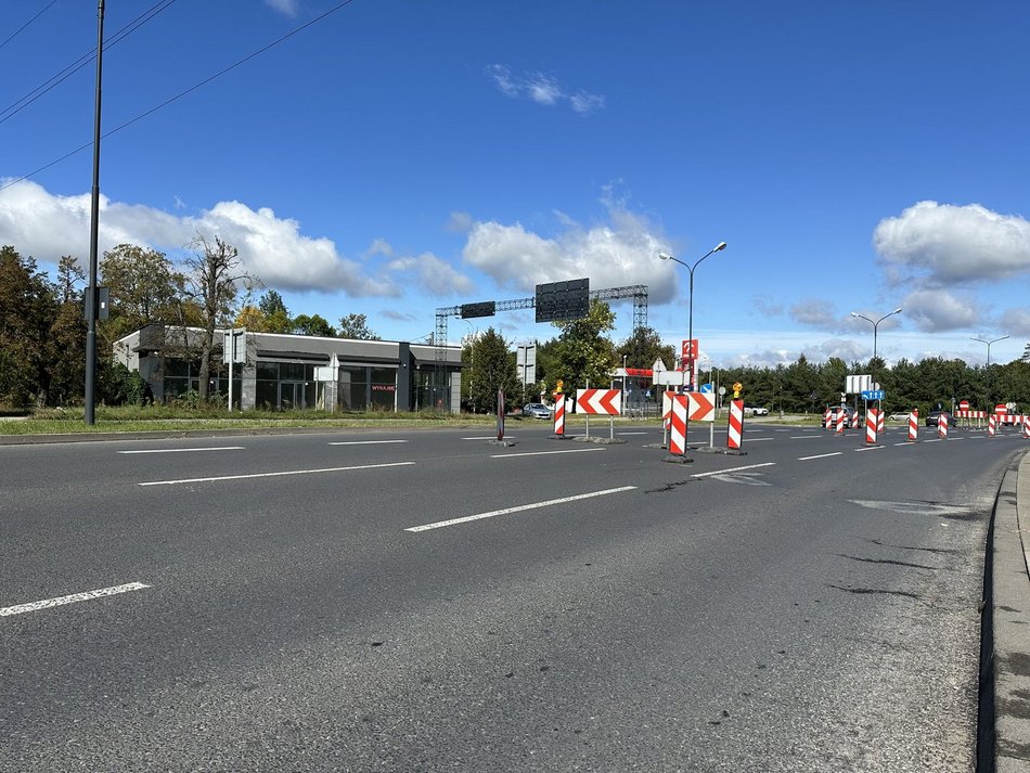 Remont Strykowskiej - wygrodzenia