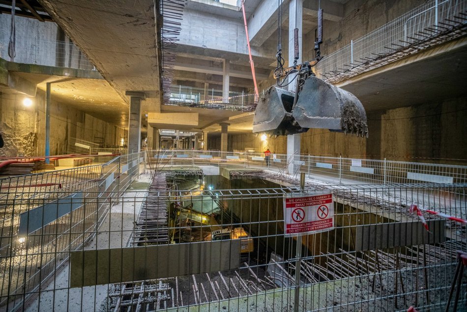 Tunel średnicowy pod Łodzią. Budowa stacji Łódź Polesie