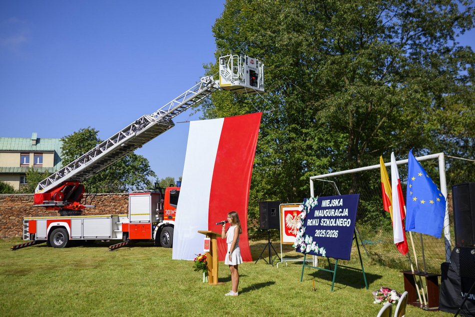 Rozpoczęcie roku szkolnego w Szkole Podstawowej nr 61 w Łodzi. Była niespodzianka
