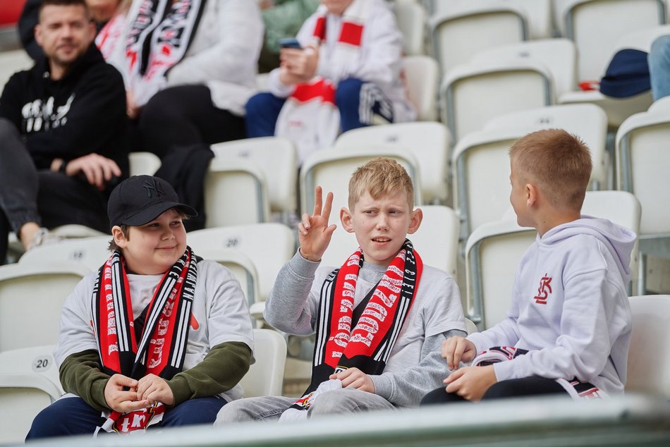 Kibice na meczu ŁKS Łódź - Arka Gdynia