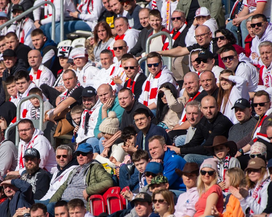 Kibice podczas meczu ŁKS Łódź - Puszcza Niepołomice