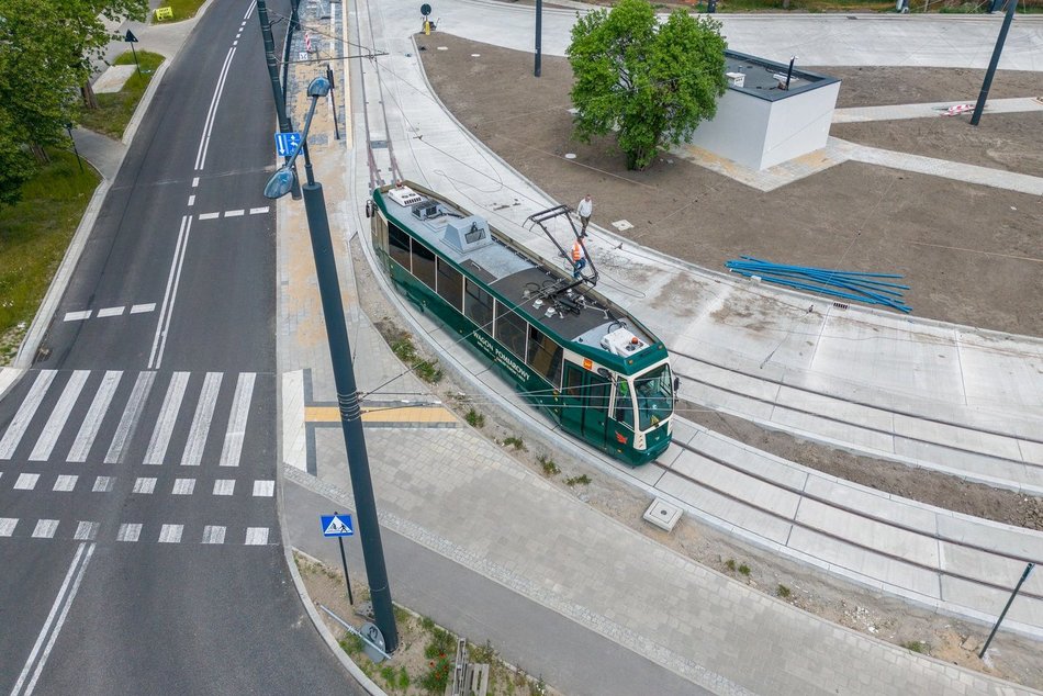 Tramwaj testowy MPK Łódź na Śmigłego-Rydza