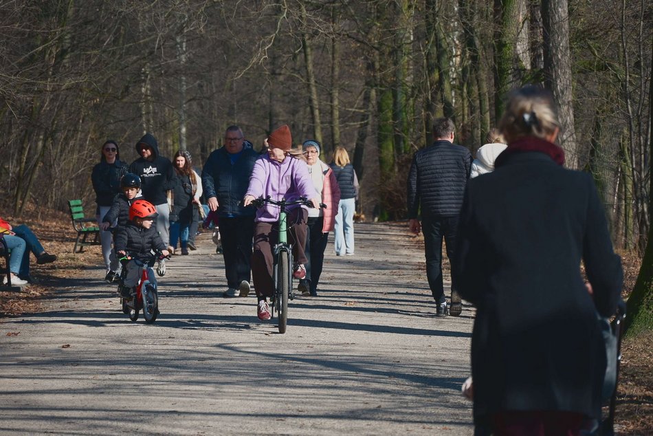 Tłumy w Parku Julianowskim w Łodzi