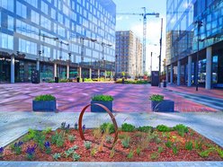 Łódź. Zieleń przy Bramie Miasta w Łodzi. Chwila oddechu w samym centrum