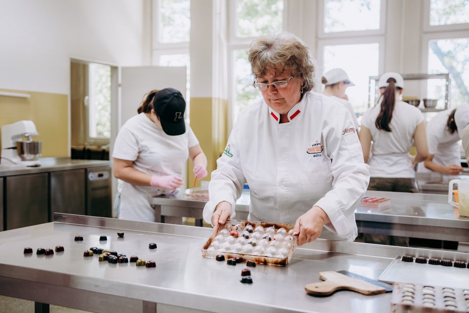 Praliny robione przez uczniów