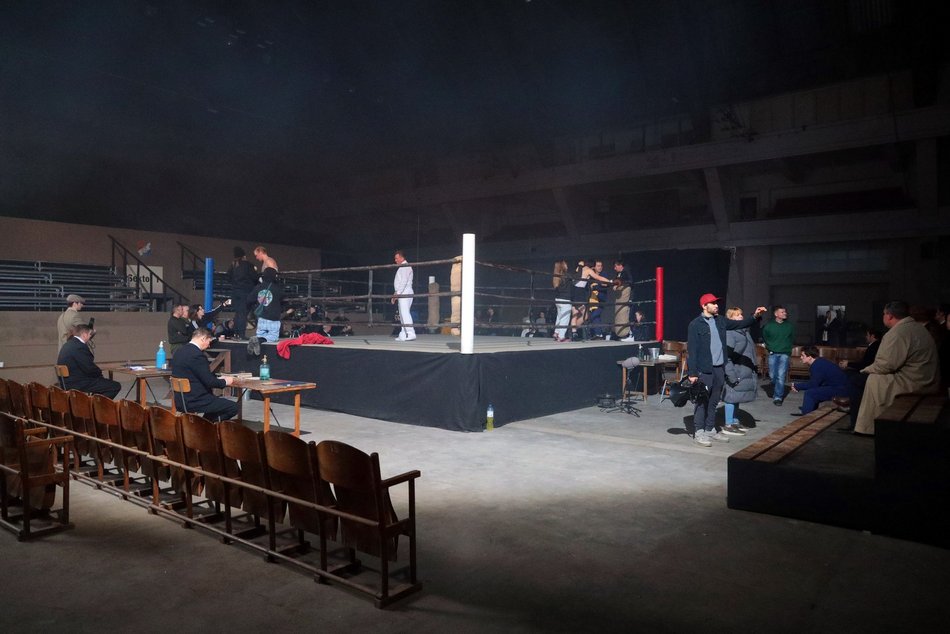 Plan filmowy w Hali Sportowej w Łodzi