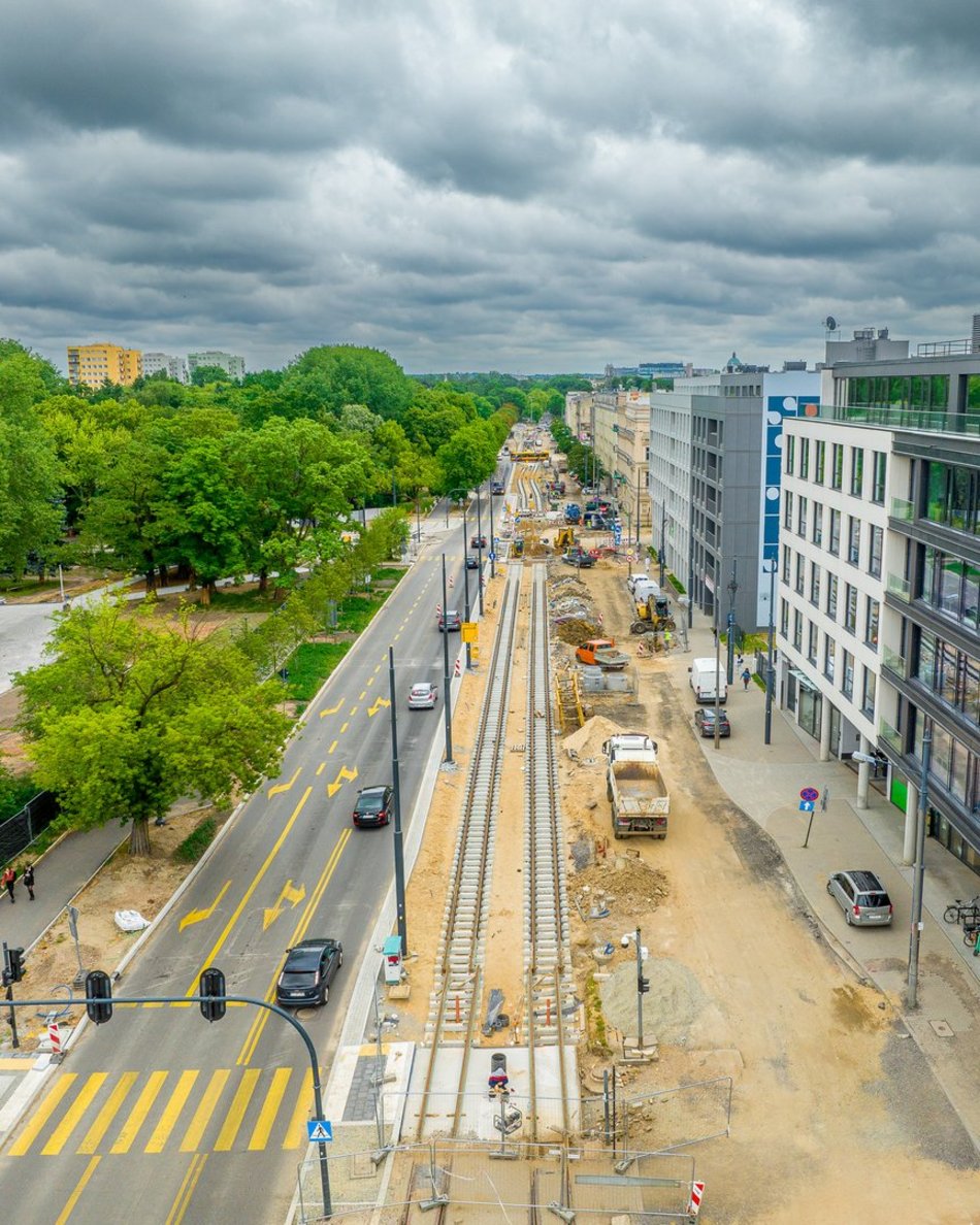 remont ulicy z lotu ptaka