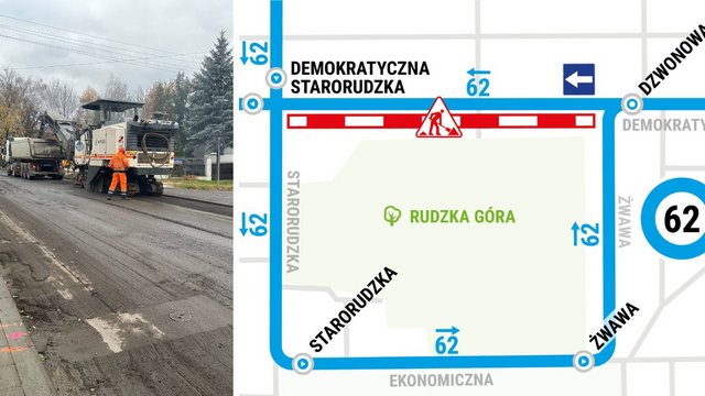 Demokratyczna w Łodzi z nowym asfaltem. Drogowcy rozpoczęli prace. Zmiany w ruchu [MAPA i ZDJĘCIA]