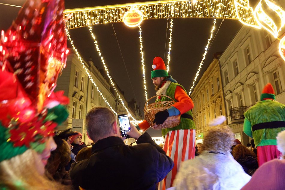 Świąteczna iluminacja Piotrkowskiej Łódź