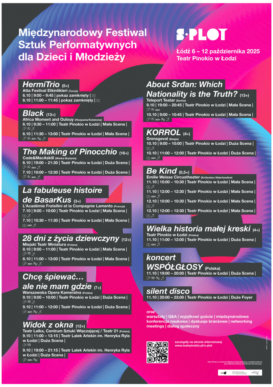 Łódź. Festiwal S•PLOT w Teatrze Pinokio w Łodzi. Z uwagą na młodych widzów