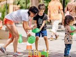 Piknik w pasażu Majewskiego przy Włókienniczej