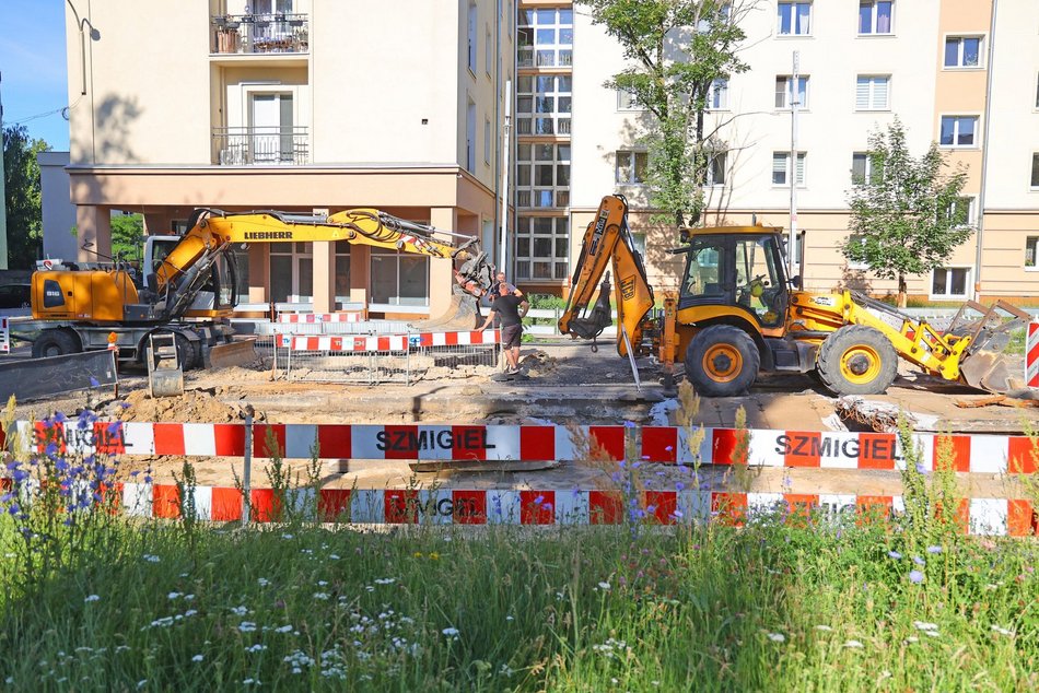 Remont Franciszkańskiej w Łodzi. Kamienica wyburzona