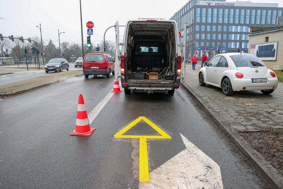 Skrzyżowanie ul. Milionowej i al. Śmigłego-Rydza w Łodzi