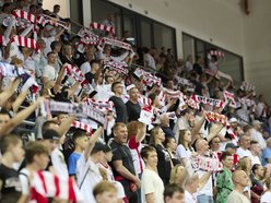 Kibice na meczu ŁKS Coolpack Łódź z Astorią Bydgoszcz