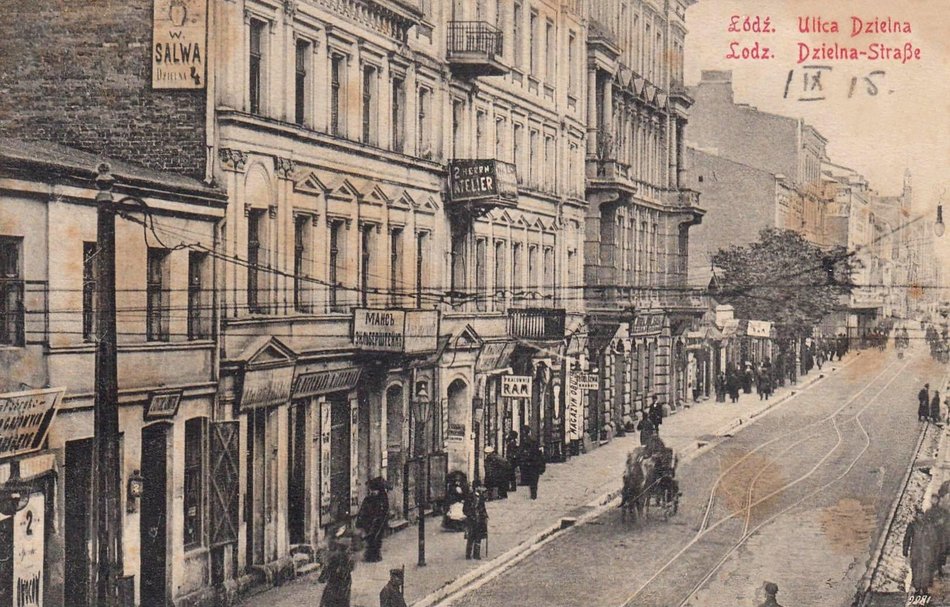 Kamienice przy ulicy Narutowicza (wtedy ul. Dzielnej) - rok 1915
